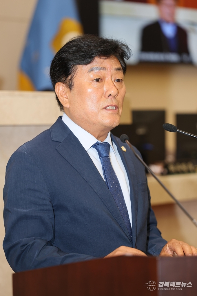 김만호 의원 5분 자유발언(사진=포항시의회)