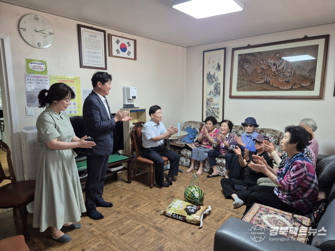 장량동행정복지센터, 중복 맞아 경로당 방문
