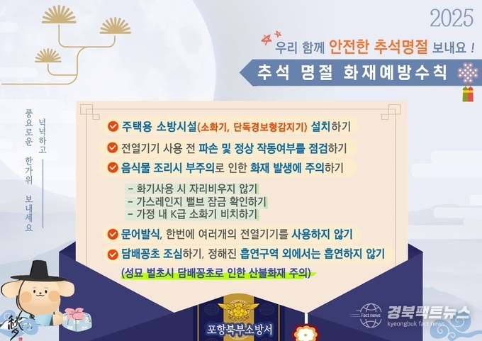 2025 추석명절 화재예방수칙 홍보이미지.(사진=포항북부소방서)