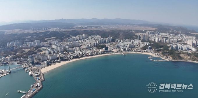 영일대 전경.