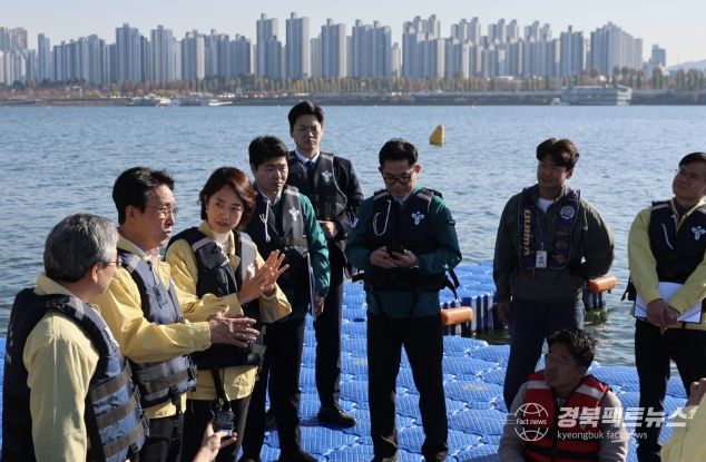 한강뚝섬 선착장 안전점검(국무총리실)
