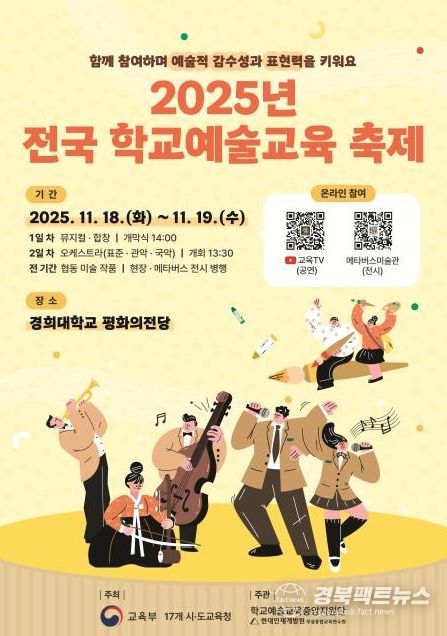 2025년 전국 학교예술교육 축제 홍보 포스터