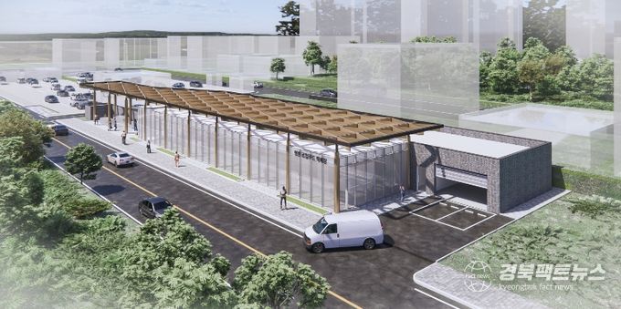 영천시 로컬푸드 직매장 설계공모 당선작 조감도